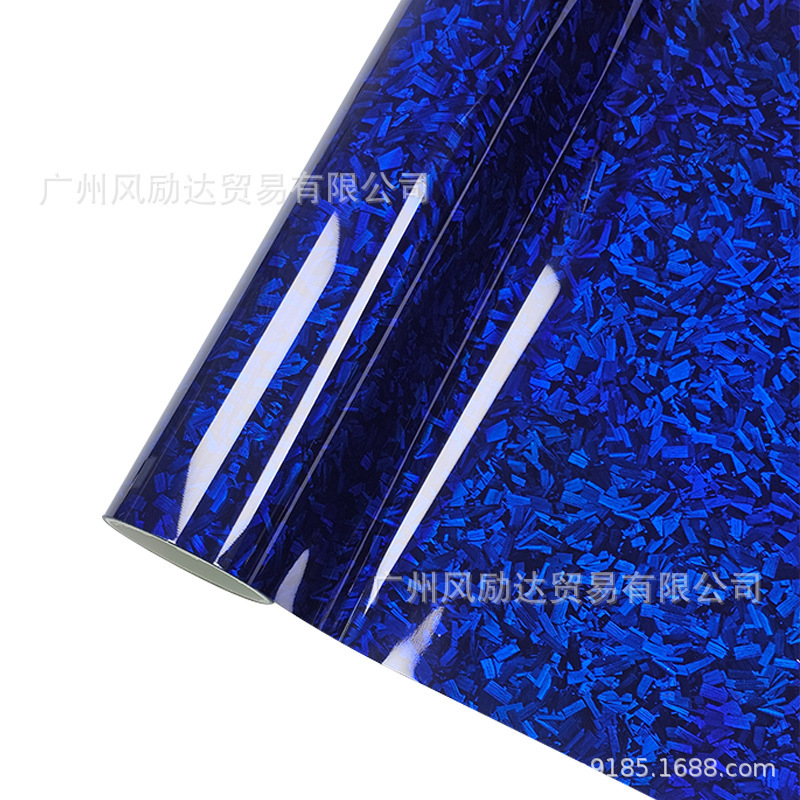 PET锻造彩虹花碳黑红紫银碳纤维贴纸内饰中控全车身车顶贴改色膜|undefined