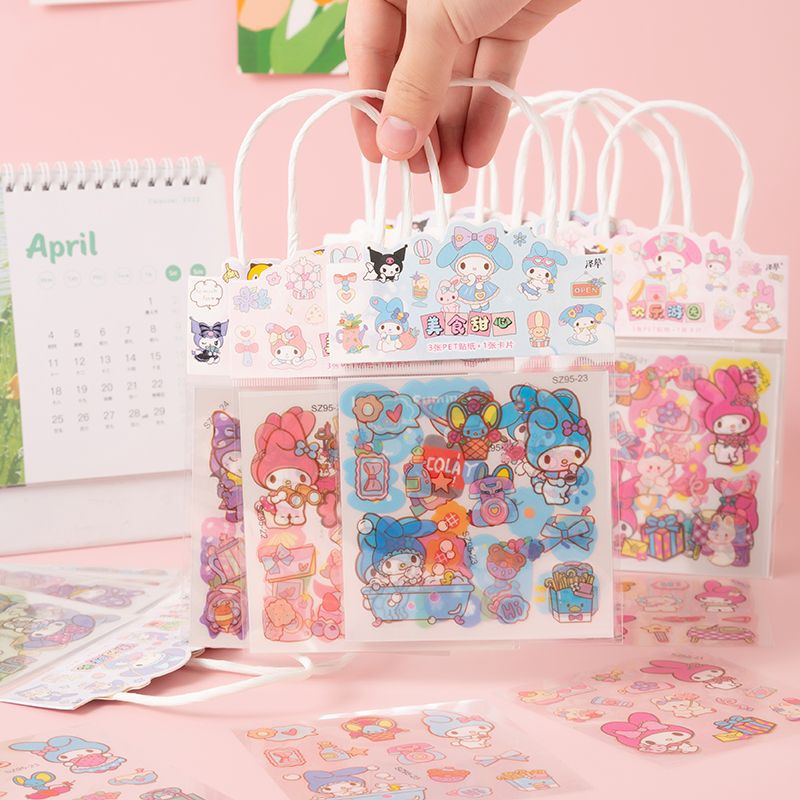 漫画ポータブル Guka ステッカーセット子供用カードハンドブックステッカーセット Guka バッグスタイル女の子かわいいステッカー|undefined
