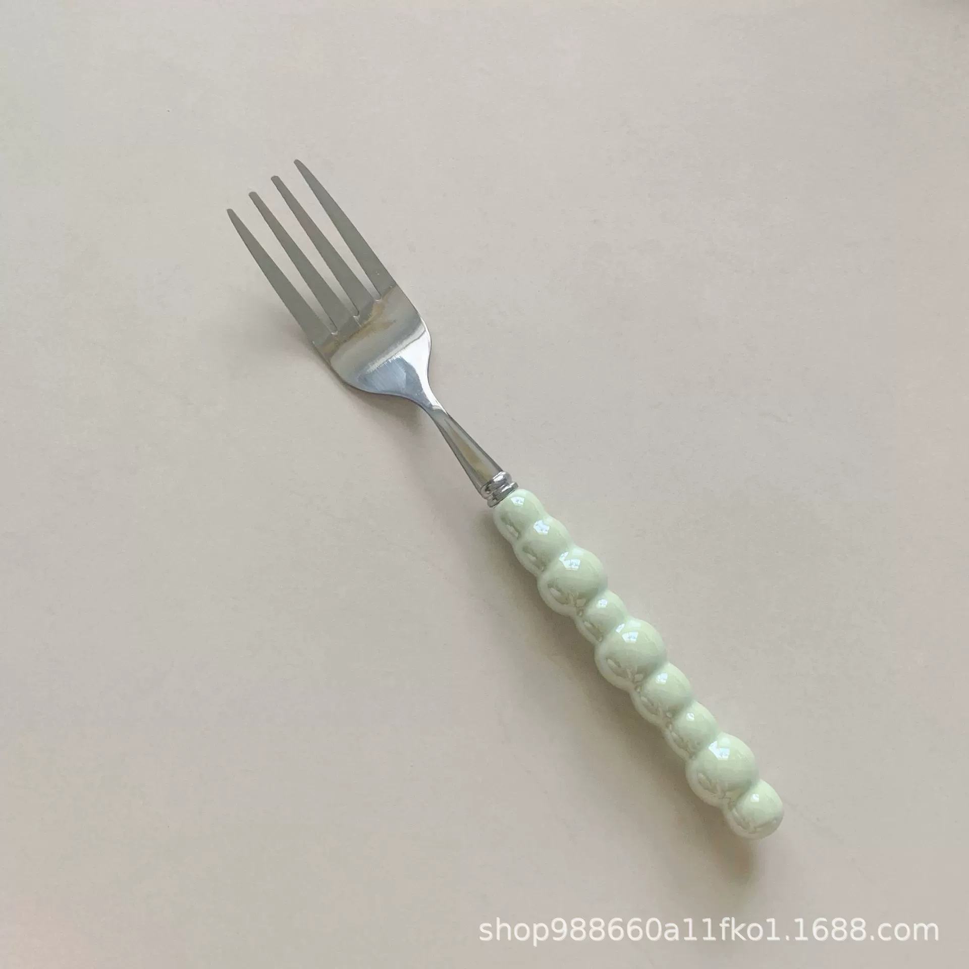 Ceramic tableware pearl stainless steel, set, spoon, fork, light luxury style, home decor
