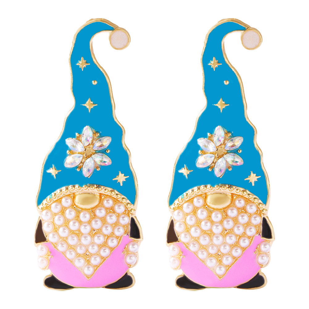 European And American Fashion Personality Design Christmas New Trend Alloy Rhinestone Earrings display picture 24