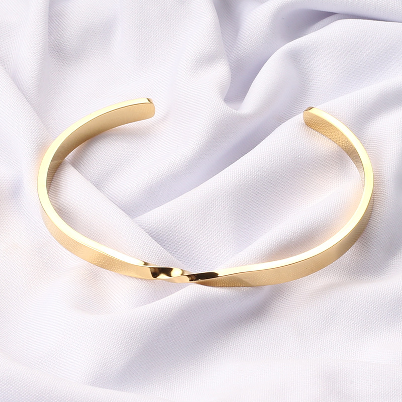 25g Weight Bangle Classification 304 Stainless Steel, Titanium Steel Chain Material Daily Occasion 304 Stainless Steel Material Color Block Pattern All Seasons Season Women's Gender Mixed Metal, Plating Design Streetwear Style Streetwear Color Block 304 Stainless Steel Bangle In Bulk 无