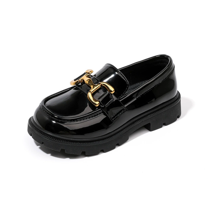 Детские кожаные туфли для девочек, весна-осень 2025, новые модели, средние и большие размеры, мягкая подошва, лоферы в британском стиле, дропшипинг