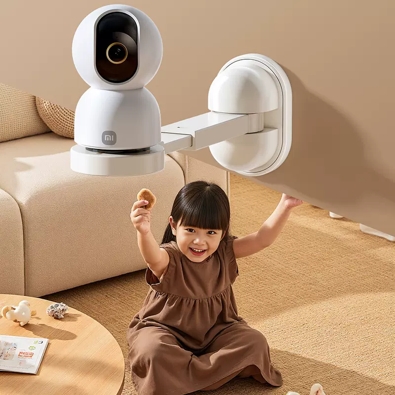 摄像头支架免打孔可调节伸缩家用监控置物架米家通用壁挂架子家用