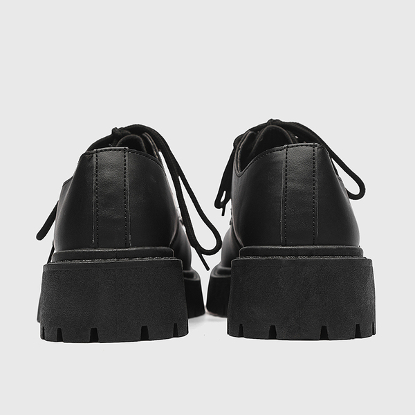 Japanese casual trend black exclusive shoes English style platform
