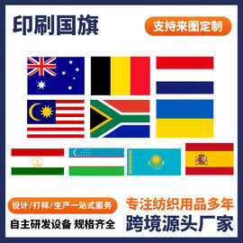 跨境代发活动装饰旗帜多种尺寸涤纶旗国旗双面高清印团建多国国旗