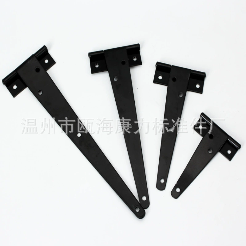 Т-образный шарнир Треугольный шарнир с прорезями для подшипников дверной и оконной фурнитуры черная краска 2-12 дюймов