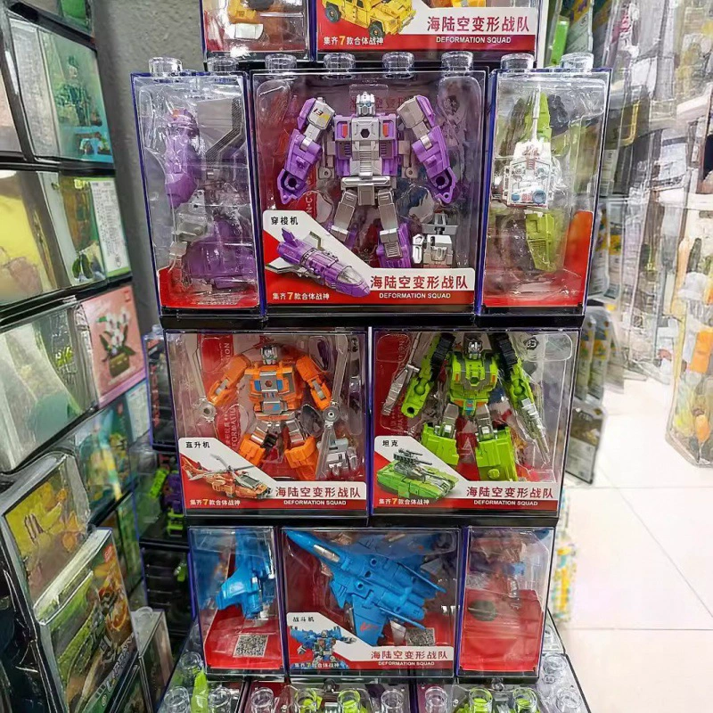 Кантонская Звездная Море, Земля и Воздушная Трансформация Команда Мальчик Робот Комбинированная Модель Вертолет Броня Танк Игрушка Семь в одном
