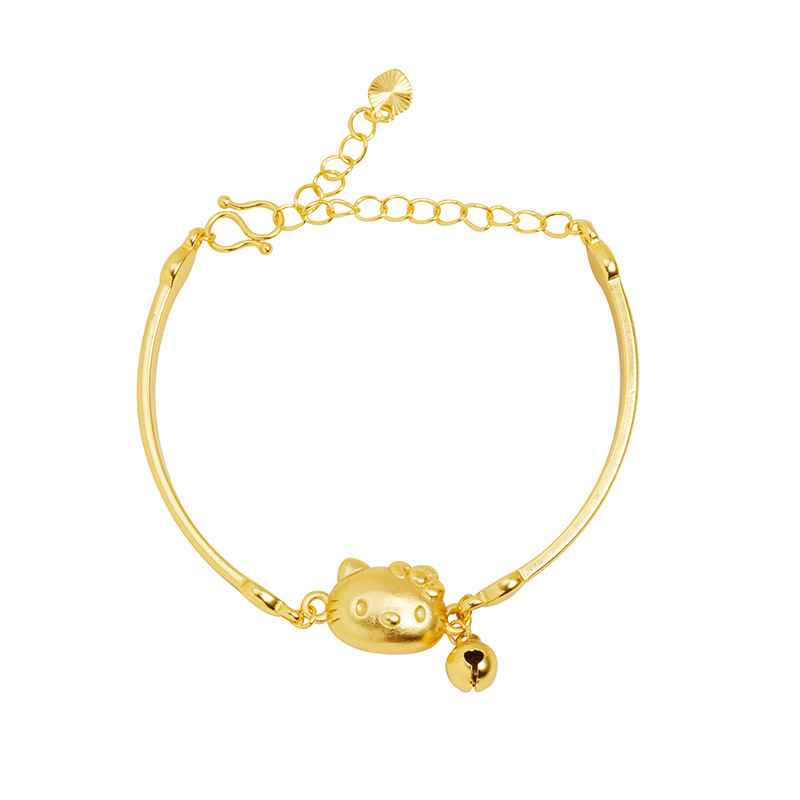 Brazalete de oro de arena vietnamita retro brillante TK gatos brazalete ligero lujoso versátil no se desvanece joyas al por mayor