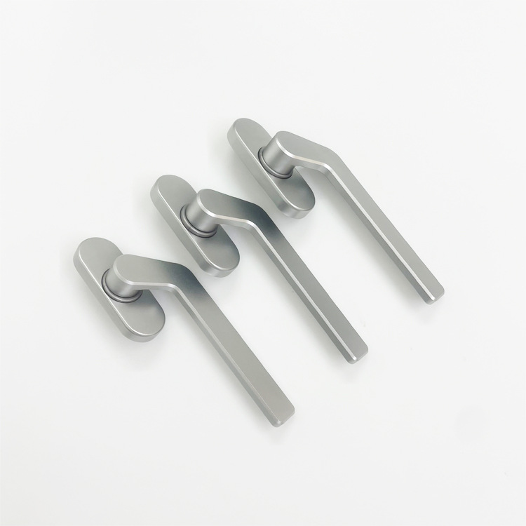 WBZ7 broken bridge aluminum alloy window handle window screen integrated handle flat screen window handle crooked handle outward opening push window lock