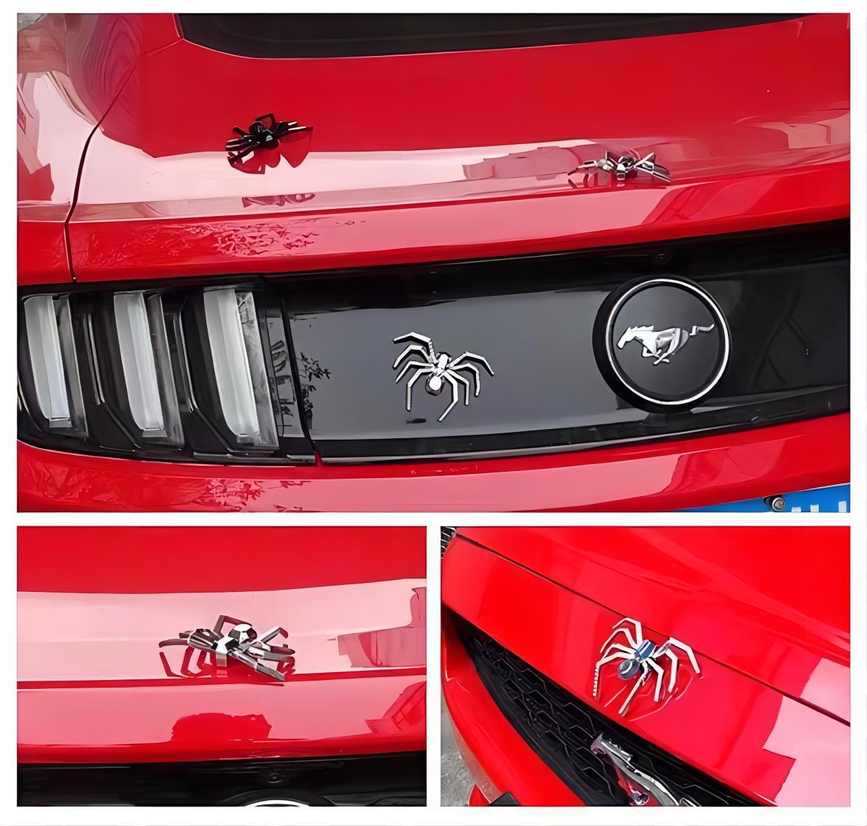 Car Exterior 3D Stereo Car Stickers, Exterior Accessories, Creative Stylish Spider Full Body Stickers, Abs Material Factory Direct Sales