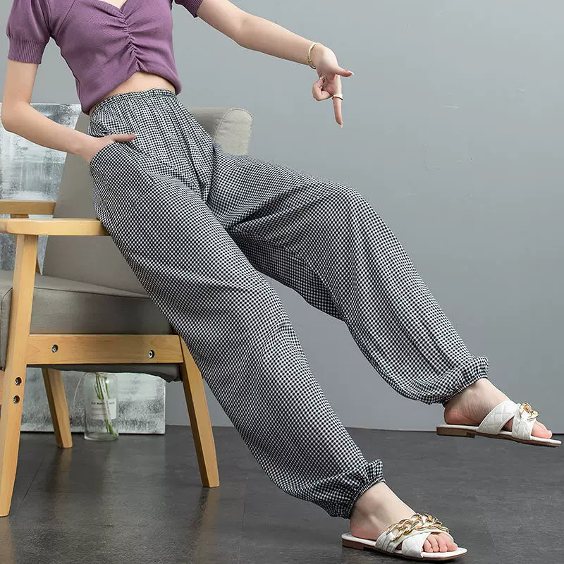 Beach trousers, thin flashlight, loose fit, floral print