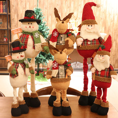 Stretchable Santa Claus Doll, Lucky Deer, Adorable Snowman Toy, Gift Item, Christmas Present, Scene Decorative Ornaments