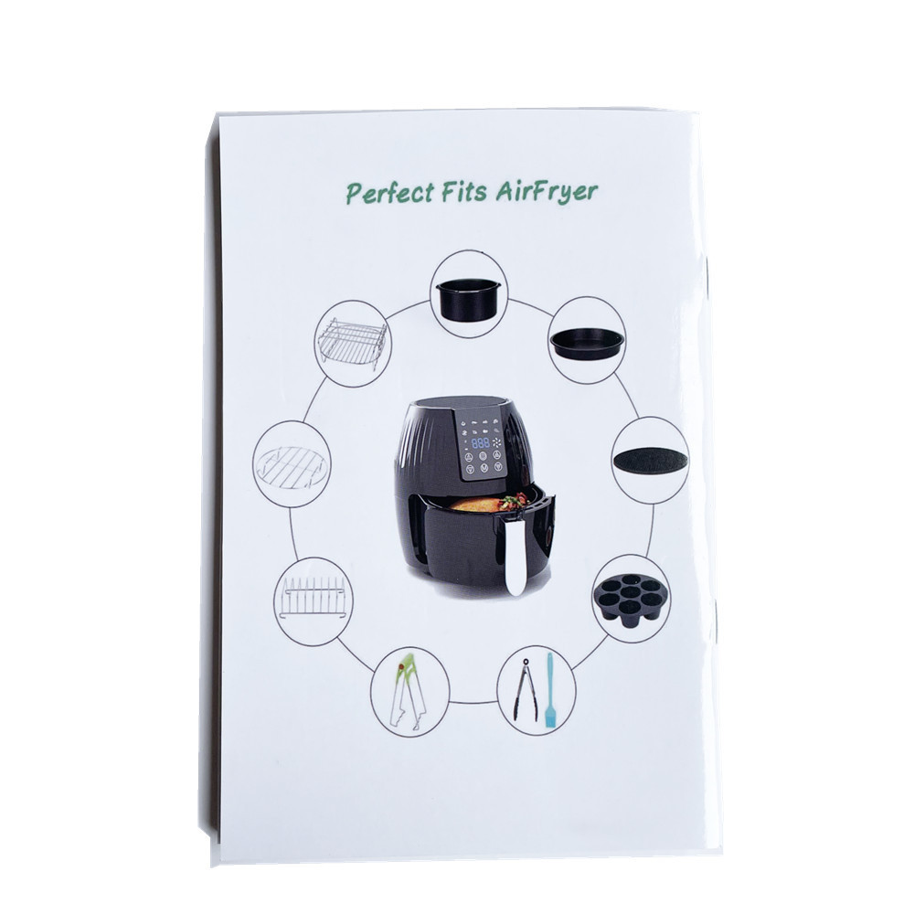 Accesorios de freidora de aire transfronterizos Receta de inglés freidora de aire filete papas fritas pollo asado Camarón pollo pierna receta de comida