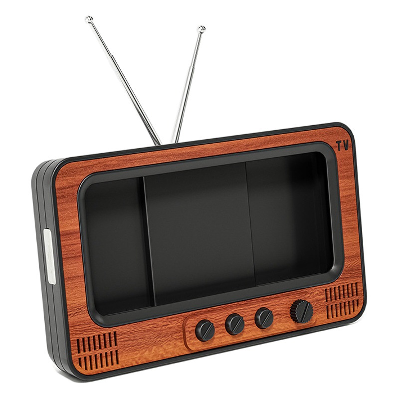 Nuevo soporte de teléfono móvil de escritorio de TV transfronterizo, altavoz de TV retro, soporte perezoso, soporte de teléfono móvil de audio Bluetooth creativo