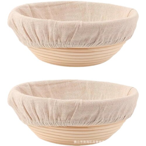 Amazon Bread Baking Tools & Supplies Rattan Banneton Fermentation Basket Scraper Flour Shaker Bread Cutter Set