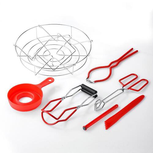 Jam canning kitchen gadgets 7-piece set insulated canning tongs and basket set canning kits