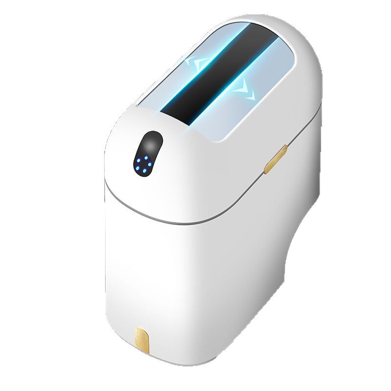 スマート誘導ゴミ箱家庭用バスルームトイレバスルーム寝室狭い隙間自動電気紙バスケット狭い軽い高級感|undefined
