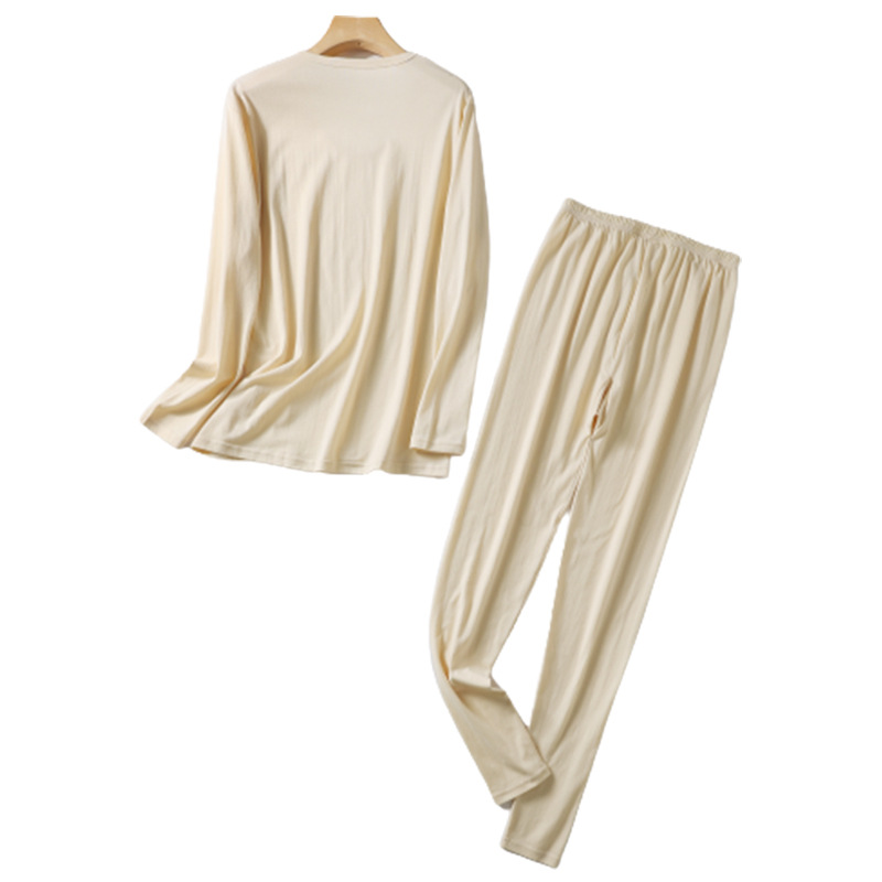 Yuyue traje de ropa interior térmica de seda para hombres invierno Nueva ropa de Otoño de seda de mora pantalones largos traje de comercio exterior transfronterizo