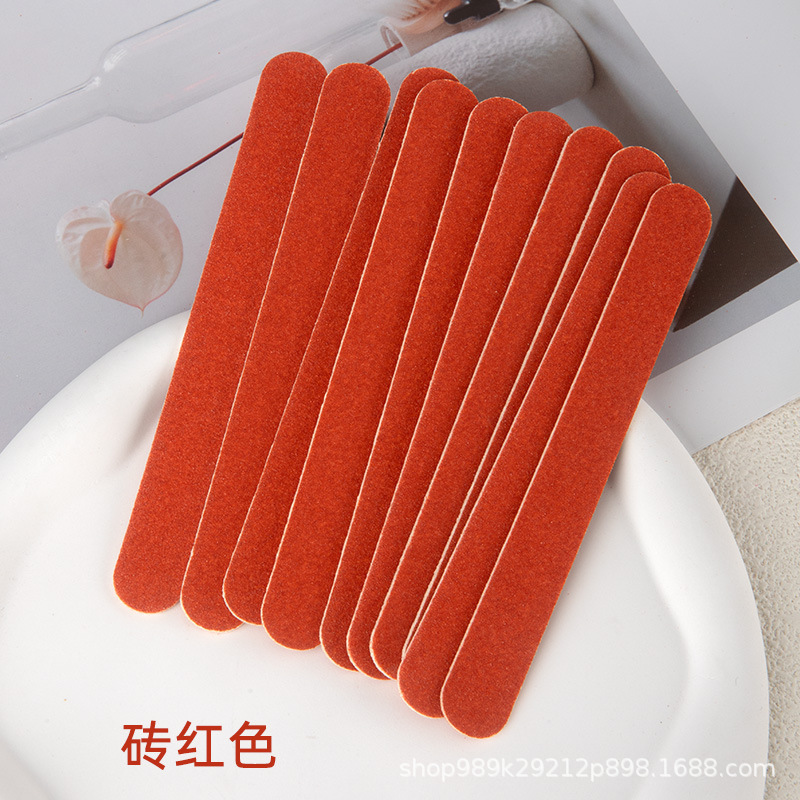短款迷你指甲锉彩色木皮锉小搓条 穿戴甲打磨条双面打磨不掉砂|undefined