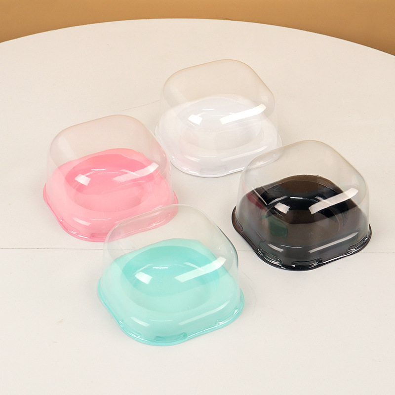 糕点甜点蛋黄酥泡芙大福屁桃雪媚娘单粒装一次性透明包装盒点心盒