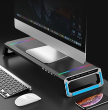 Monitor Stand for Desk RGB Gaming Lights with USB 2.0 Hub