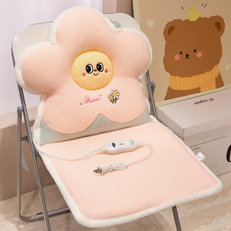 Flor encantadora almohadilla de calefacción espalda integral cintura calefacción eléctrica enchufe de calefacción artefacto de calefacción aumentado y grueso