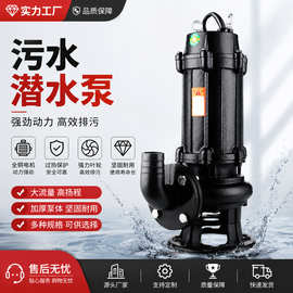 WQ污水泵排污排洪灌溉农用家用工业用潜水泵高杨程大流量水泵