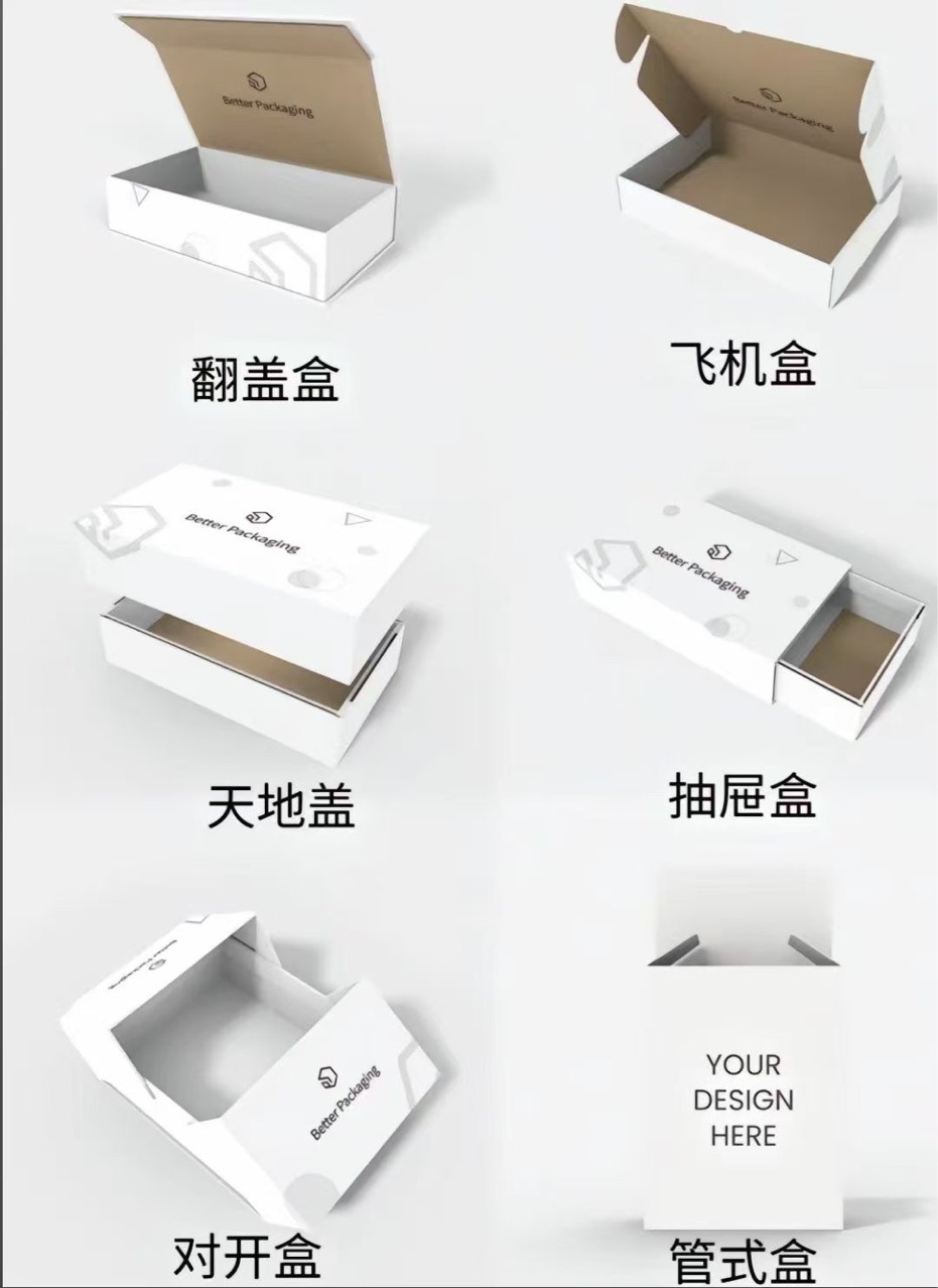 包装盒天地盖礼盒白卡纸盒小批量瓦楞纸飞机盒印刷化妆品