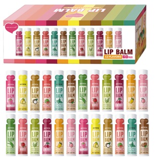 For cross-border 60 PCS/box moisturizing lip balm suit deep moisturizing moisturizing bright girls holiday gifts