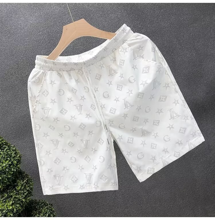 Summer New Men's Ice Silk Quick Drying Casual Sports Shorts Loose Breathable Five Point Pants With Letter Print_voghion.com