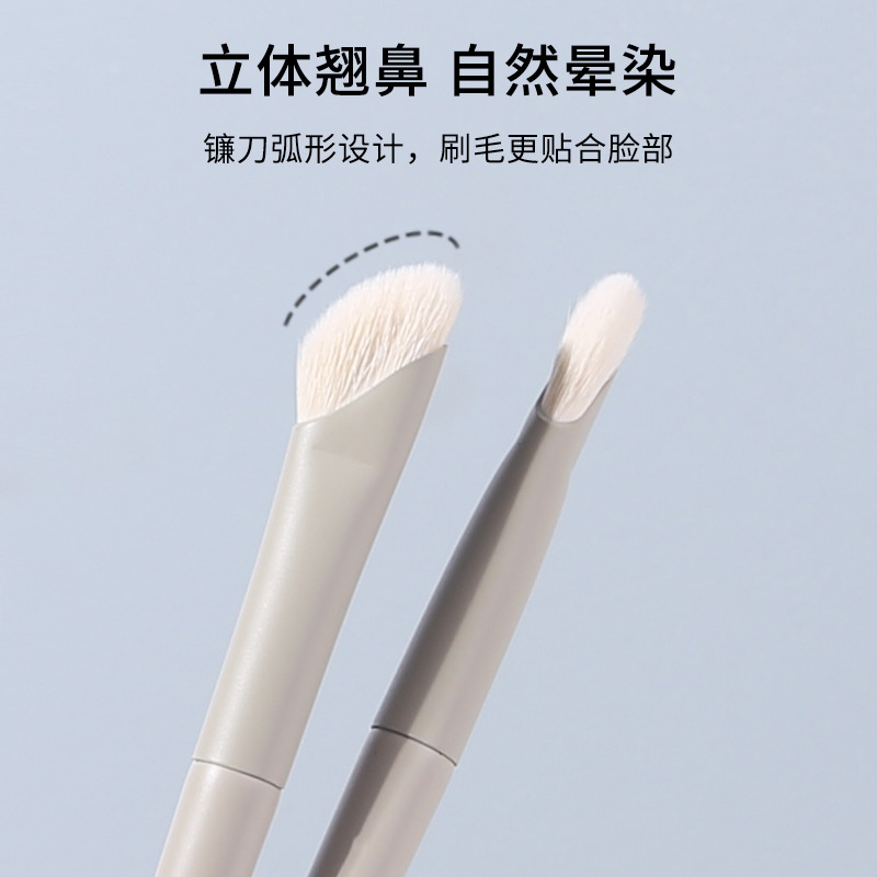 Zhuolya nuevo cepillo cosmético herramientas de belleza sombra de la cara resaltar la hoz en flor cepillo de nariz oblicua