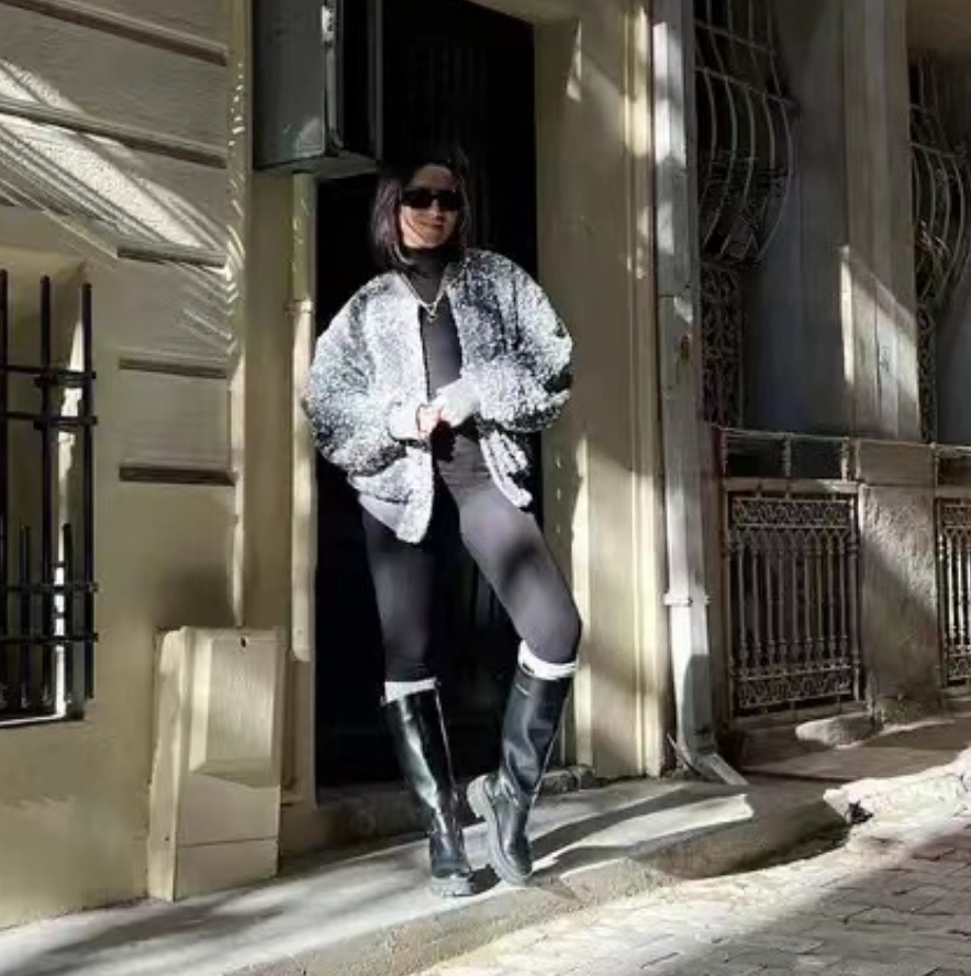 Giacca donna in flanella con paillettes stile elegante_voghion.com