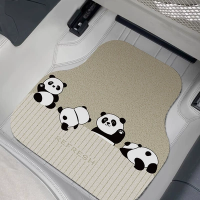 Universal Foot Pad: Decorative Floor Mats - lucky-cute-bear-front-row-5060cm-silk-circle-single-piece
