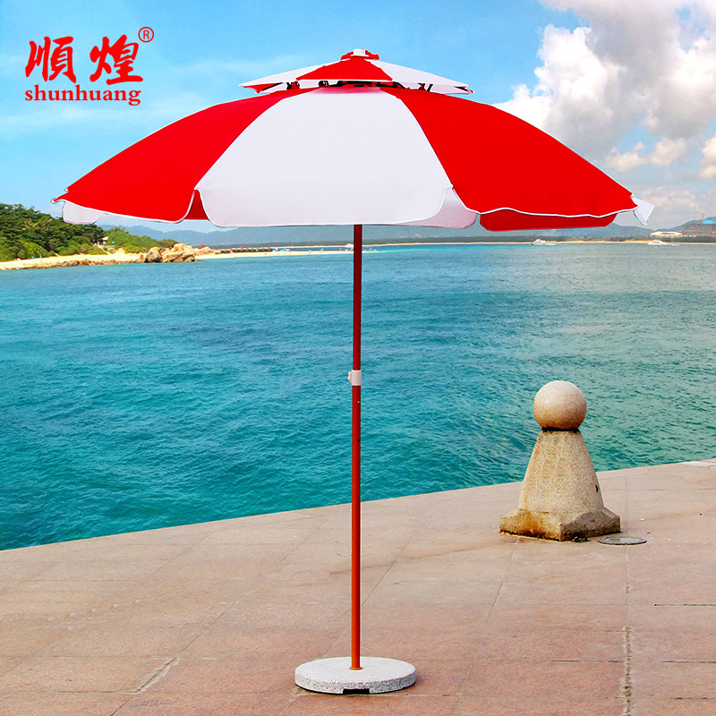 順煌戶外遮陽傘庭院傘室外別墅景區沙灘泳池花園手搖傘中柱傘