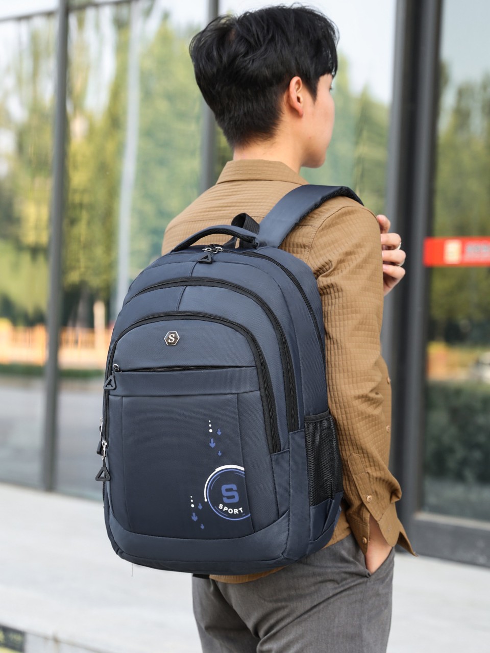 Transfronterizos de gran capacidad de negocios ocio viaje de negocios al aire libre mochila de computadora multifuncional de la escuela secundaria y la escuela secundaria