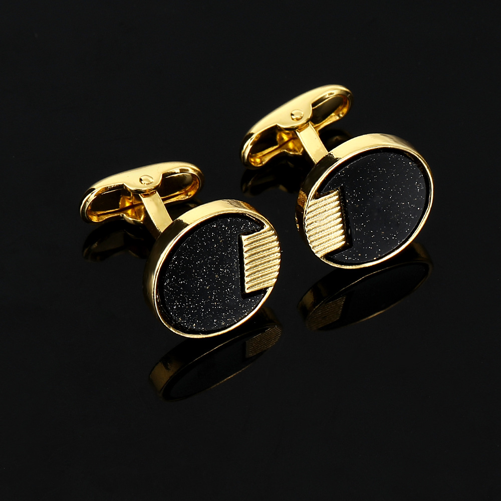boutons de manchette ronds ciel étoilé givré pour hommes et femmes affaires chemise française clous de manchette pince à cravate accessoires boîte cadeau_voghion.com
