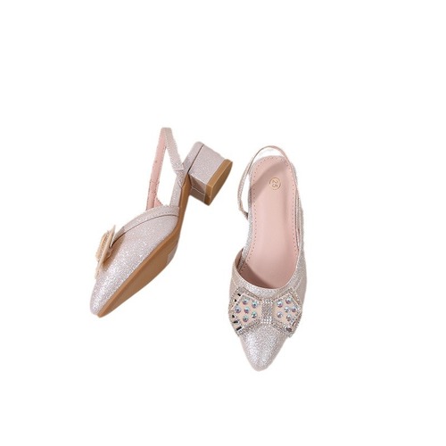 Guangdong Little Girl's Princess Shoes, 7-12 Years Old, PU & Crystal Diamond Kids' Shoes for Spring and Summer