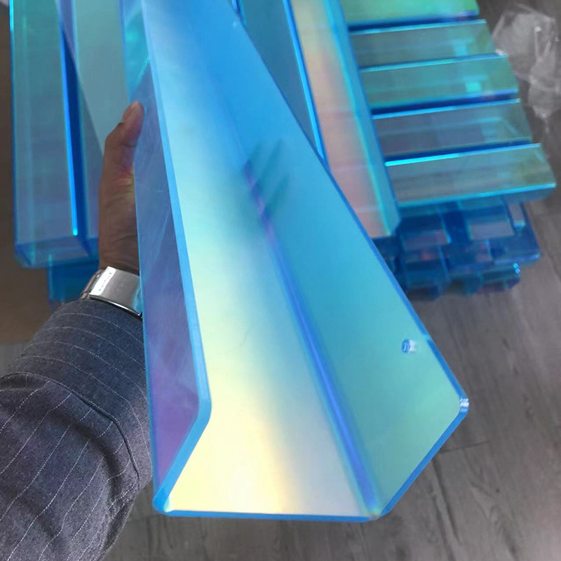 厂家直供亚克力板透明有机玻璃板整板加工炫彩板烤弯热弯折弯