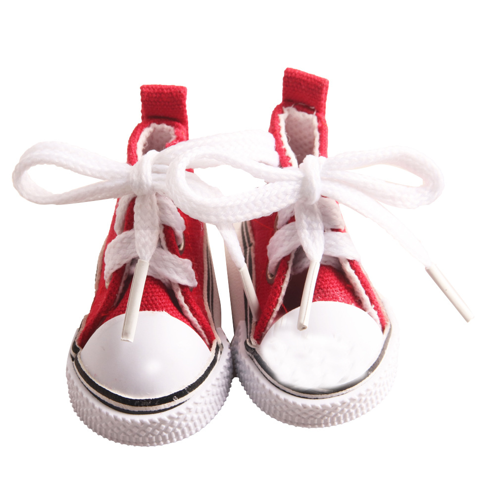 5cm zapatos de lona casuales 6 puntos bjd muñeca zapatos de lona Exo muñeca zapatos de lona