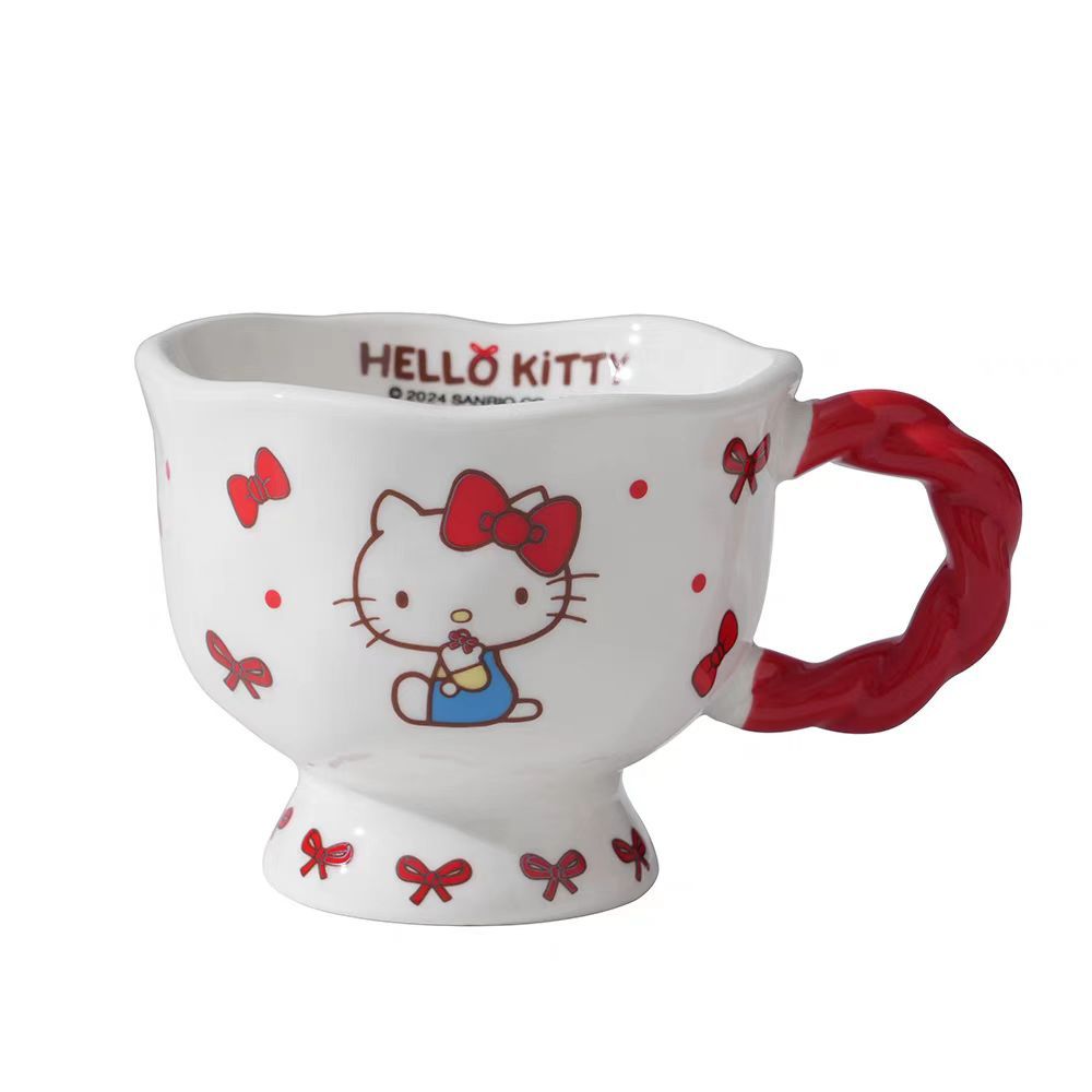 Sanrio Coulomi tazas de cerámica para niñas de alto valor facial tazas de agua para beber Hello Kitty tazas de regalo