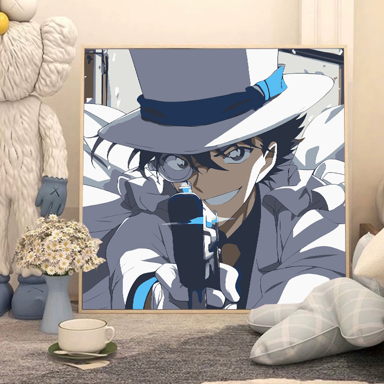 コナンデジタル油絵DIY手塗り怪盗キッドアニメアクリルメーカー卸売装飾画|undefined