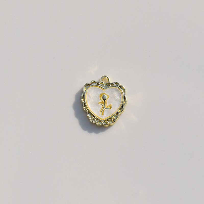 20g Weight Pendant Jewelry Making Type Charms Classification 10 PCS/Package Quantity Alloy Material Heart Shape Pattern All Seasons Season Polished Finish Plating Design Sweet Style 10 PCS/Package Alloy Heart Shape Polished Pendant Charms 4