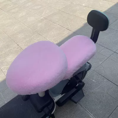 Warm, Dust-Proof Protective Cover — Electric car cushion - pink-thick-rabbit-fur-front-seat-cover-rear-seat-cover