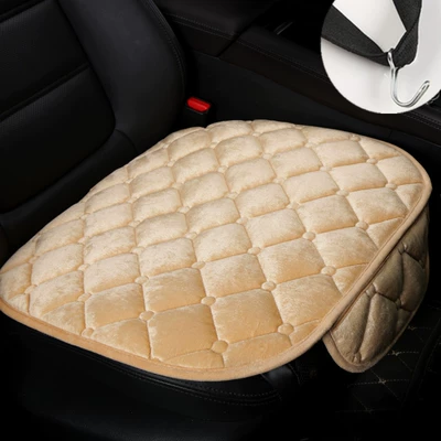 car cushion single no | Seat cushion, seat cover - diamond-plush-warm-rice-single-piece-with-pocket-and-hook