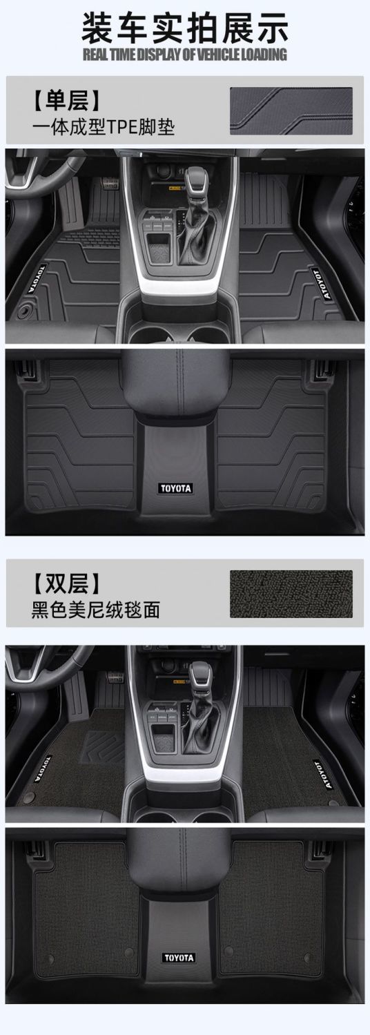 Applicable to Toyota RongFang RV4 Foot Pad TPE Car Foot Pad 23 Surrounding Original Foot Pad Mixed Fuel Interior