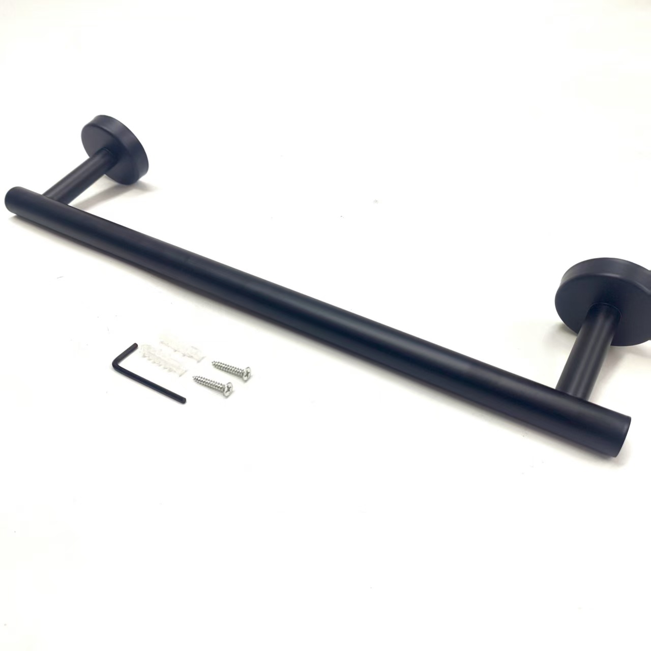 Toallero de Barra Única para Baño de Acero Inoxidable con Perforación para Baño y Hotel