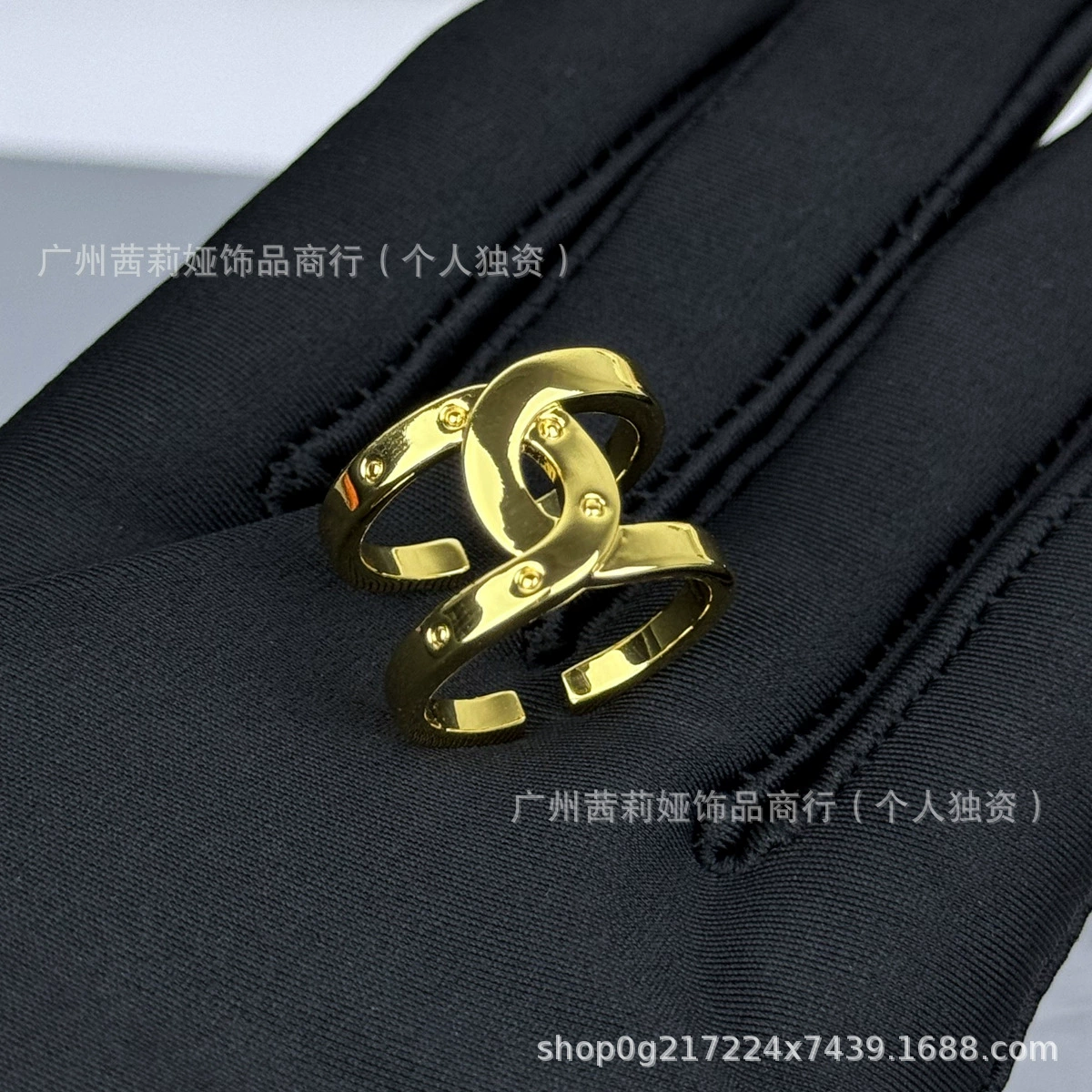 Кольцо, аксессуар, стиль Chanel, простой и элегантный дизайн, стиль легкой роскоши, высококачественный стиль