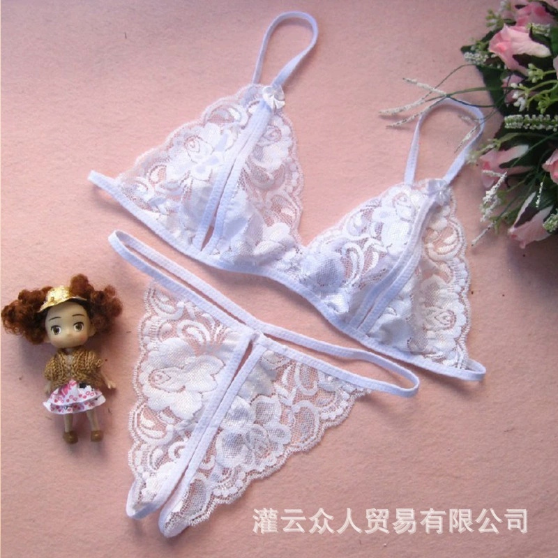 Sexy underwear, lace transparent pijama, set