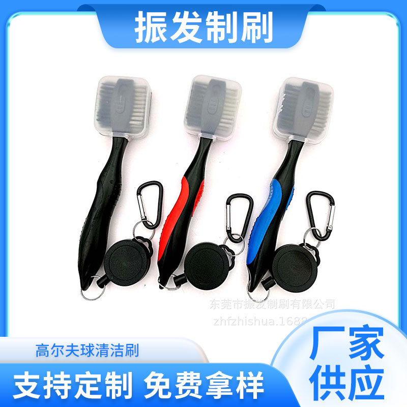 Los fabricantes suministran suministros de golf cepillo de limpieza del Club de Golf cepillo de golf de doble cabeza Herramientas de limpieza del club