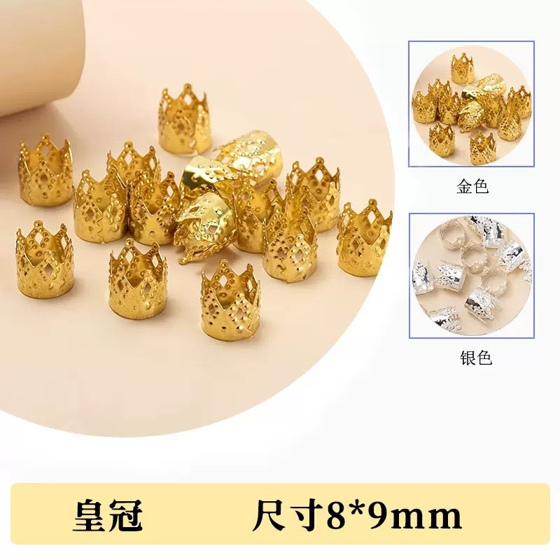 100 joyas de trenzas sucias de hip-hop, hebilla para el cabello, peluca africana, hebilla decorativa de trenzas, hebilla de trenzas sucias de bricolaje transfronterizo de metal